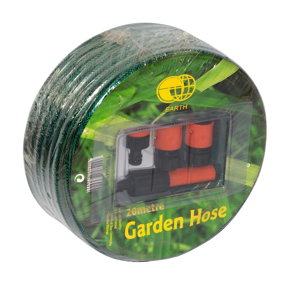 Garden Hose 12Mmx20M With Fittings 1 Roll 3 Pack