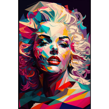 Canvas Wall Art - Marilyn Monroe Abstract Painting - B1541 - [120 x 80 cm]