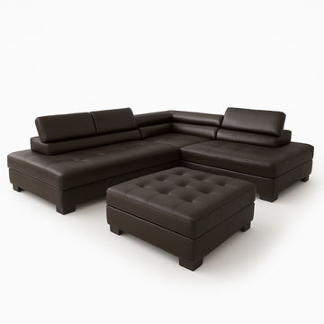 Hamilton Corner L Shape Sofa-PU Brown