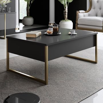 Coffee Table Luxe - Anthracite, Gold