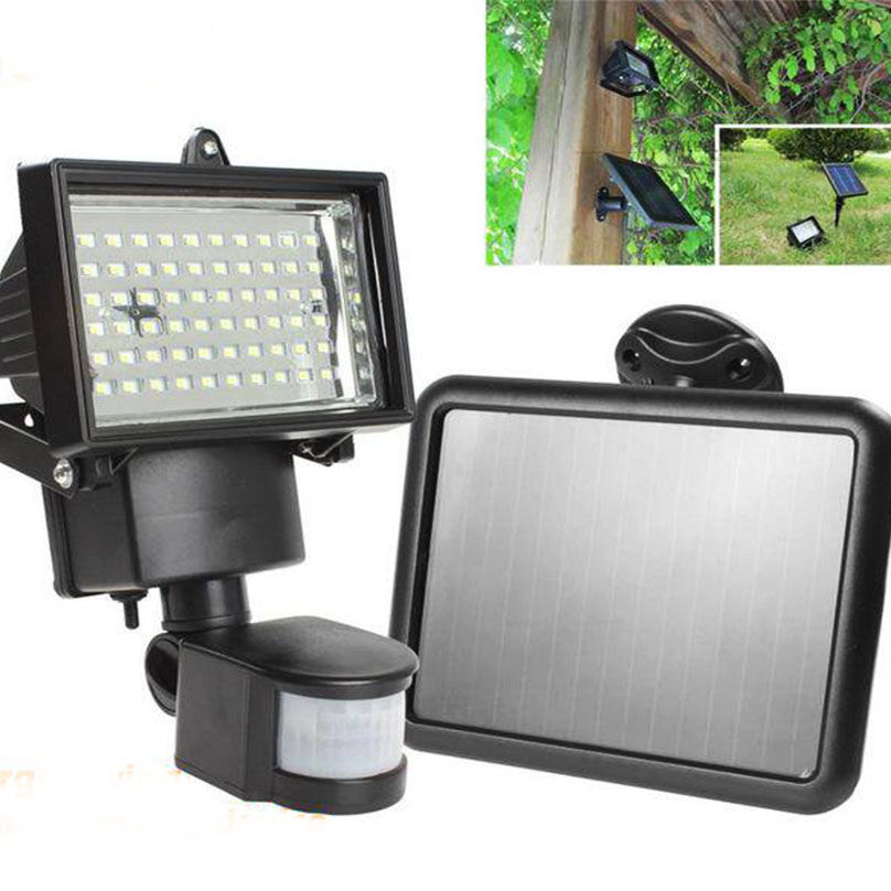 60 LED Solar Security Light With Pir