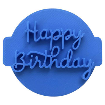 Home Hub Stylish 'Happy Birthday' Cookie Embosser