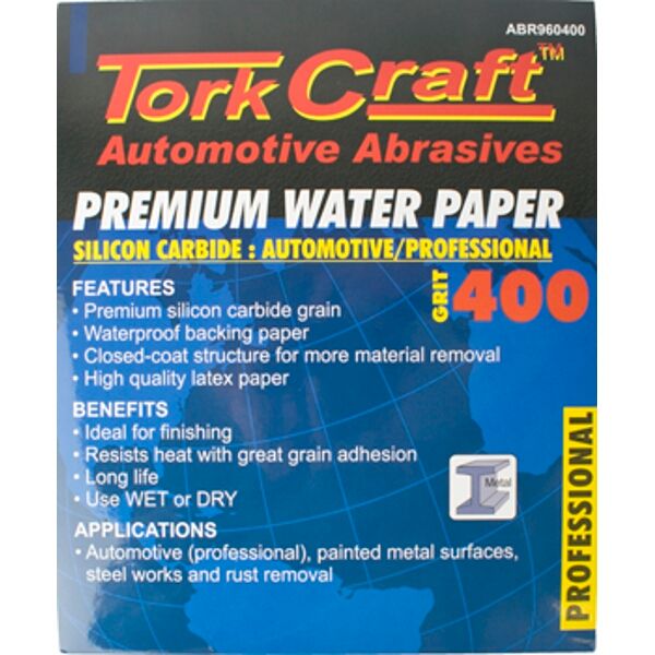Premium Waterproof Paper  400 Grit 230  X 280 (50 Piece) Automotive