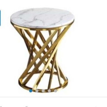 Gold and marble coffee table