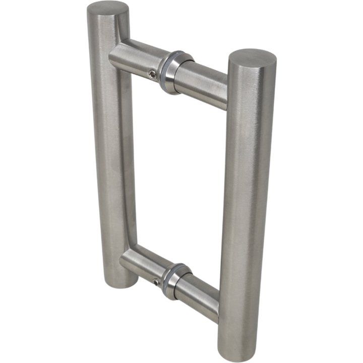 T shaped stainless steel door handles - back-to-back