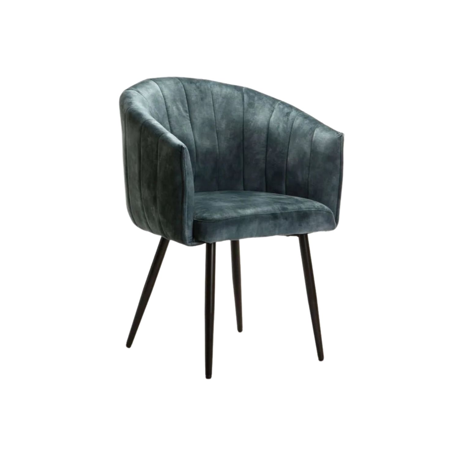 Deluxe Velvet Tub Dining Chair - Teal