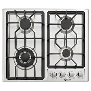 Zero 4 Burner Stainless Steel Top Gas Hob