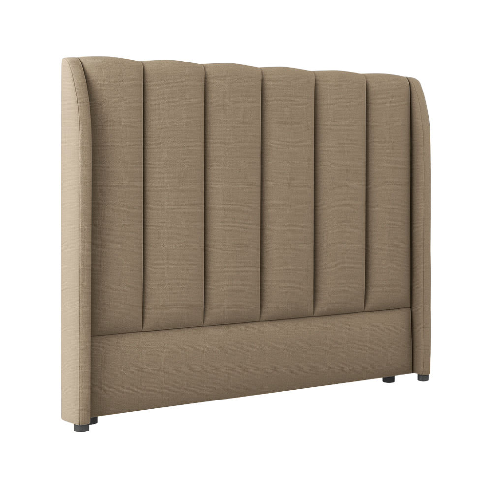 Celestia Upholstered Wingback Headboard Double Moon Rock
