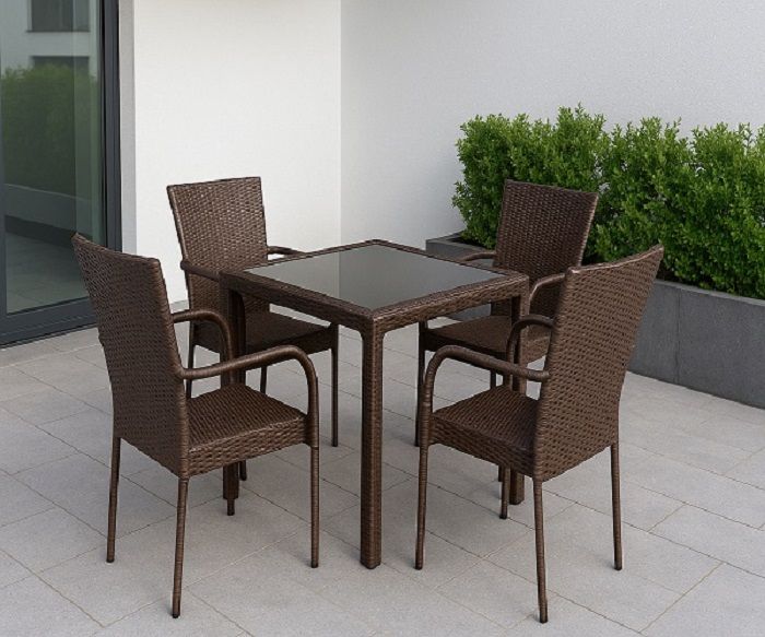 Prestige Home - Terry 4 Seater Patio Set - Brown