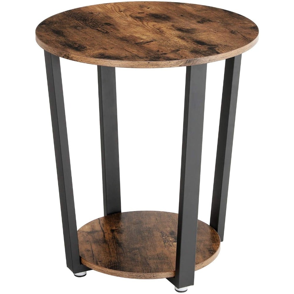 Bragg Dallas Round Side Table, Brown