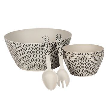 Bamboo Fibre 7pc Salad Set