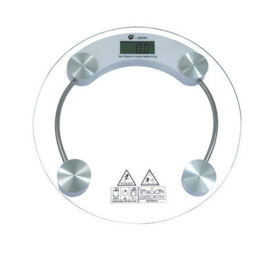 Rounded Electronic Glass Bathroom Scale - 180kg