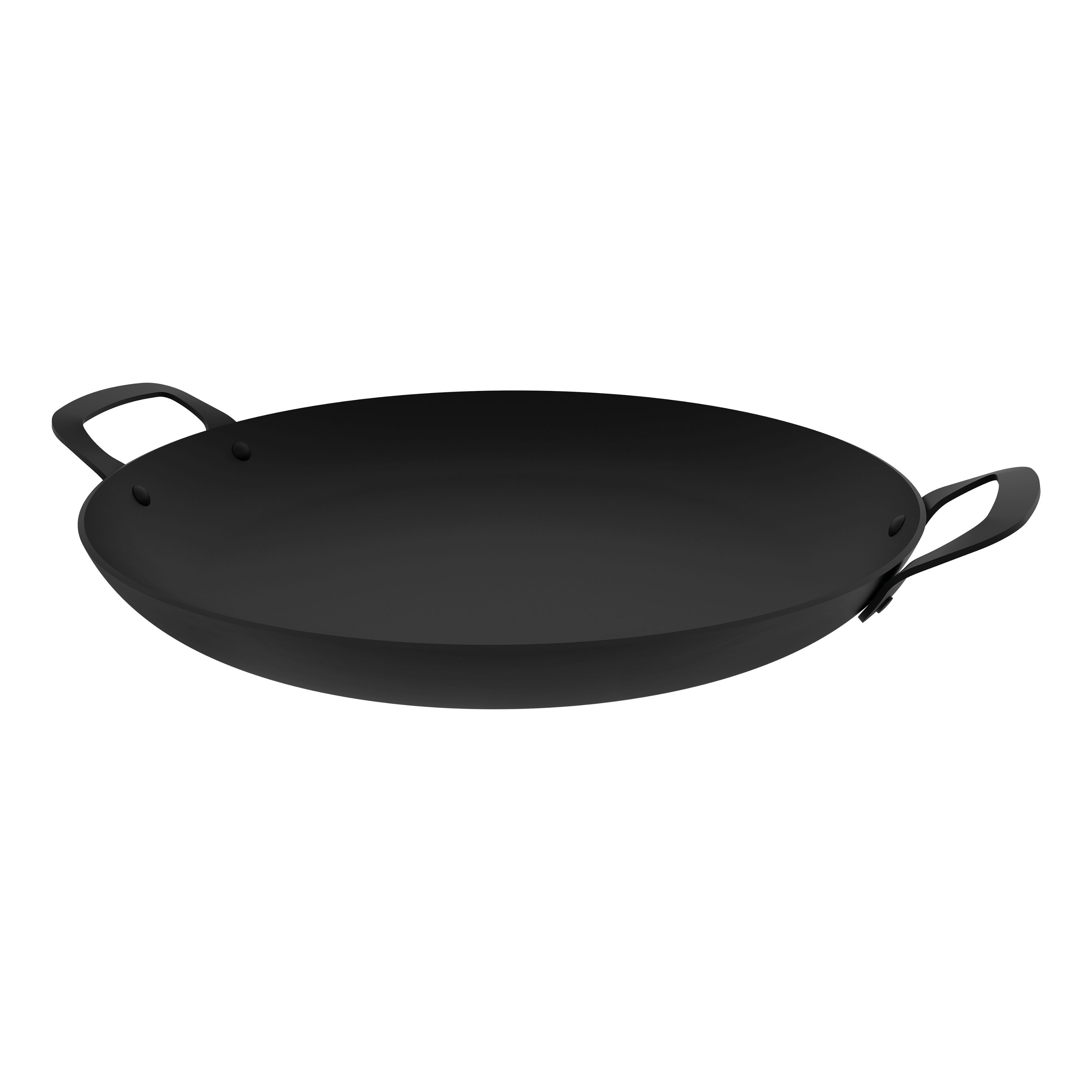 Tramontina 40cm Black Nitrocarburized Carbon Steel Griddle Pan