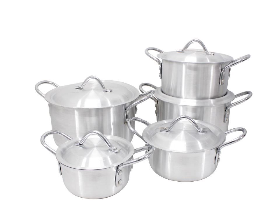 10 Piece Aluminum Pot & Lid Cookware Set - Prime