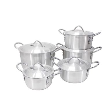 10 Piece Aluminum Pot & Lid Cookware Set - Prime