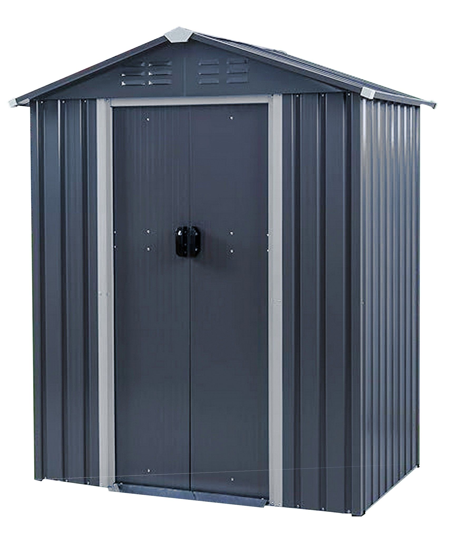Outdoor Metal Storage Shed with Double Doors - 1.8mx0.95m (6ftx4ft)