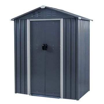 Outdoor Metal Storage Shed with Double Doors - 1.8mx0.95m (6ftx4ft)