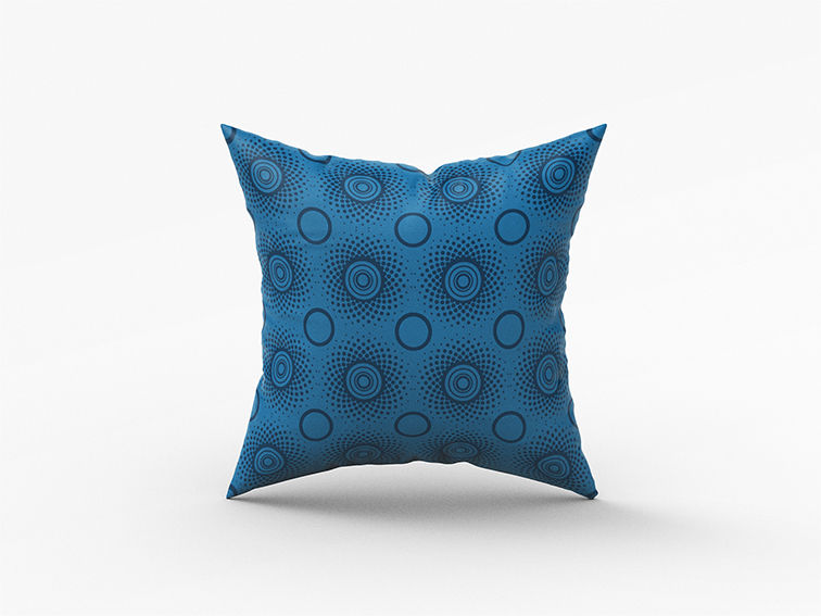 Tswana African Print Cushions Blue