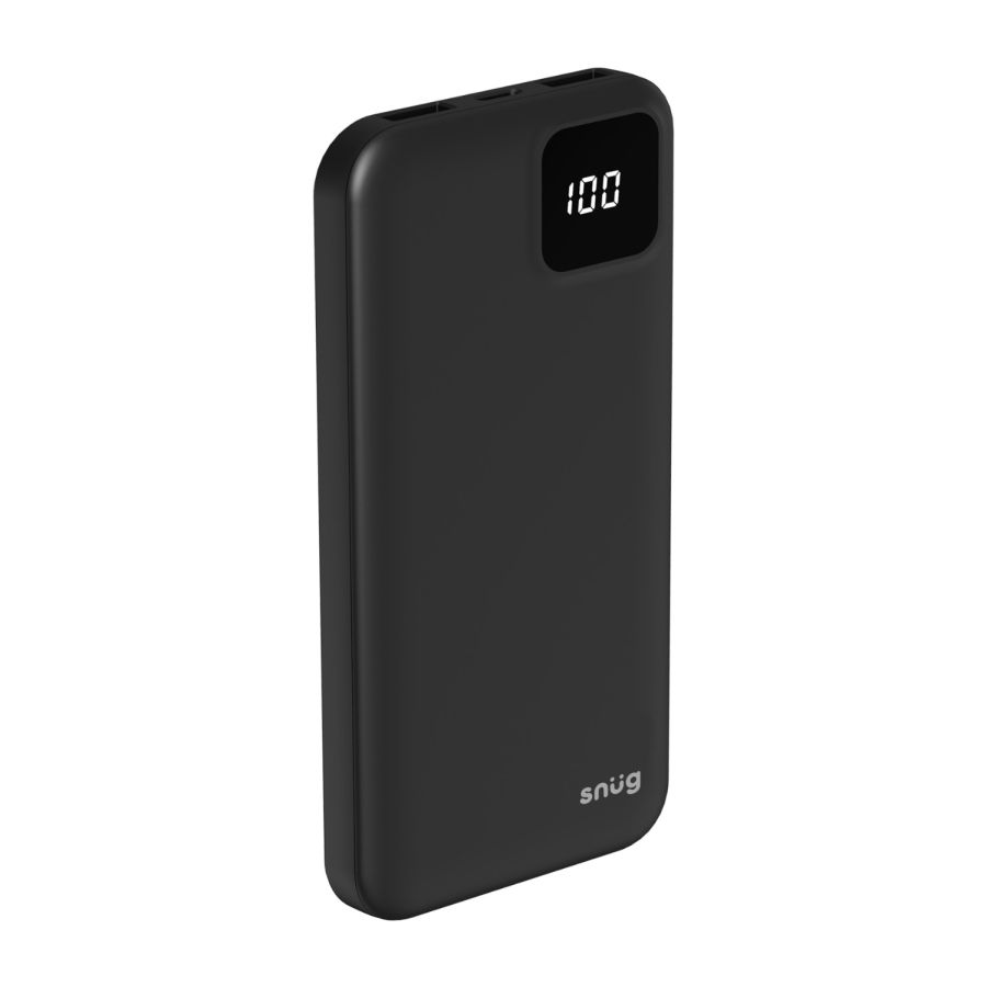 Snug 10000mAh Square Digital Powerbank-Black