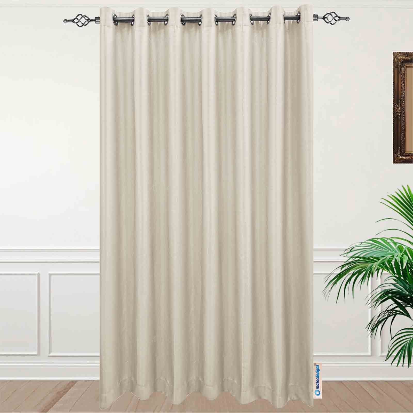 Matoc Designs Curtain - Blockout Shimmer Cream - Eyelet - 230cm W x 253cm H