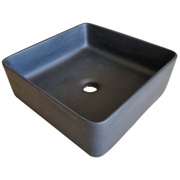 Black Concrete Cement Handmade Basin Countertop Butler Sink 31x31x12cm