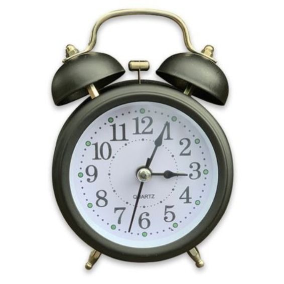 Twin Bell Alarm Clock - Black