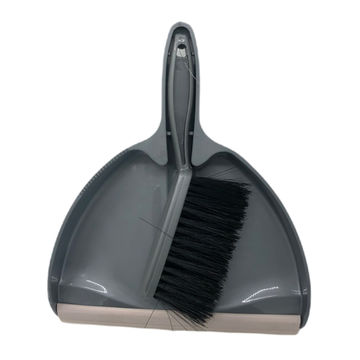 Home Hub Grey Dustpan & Brush Set