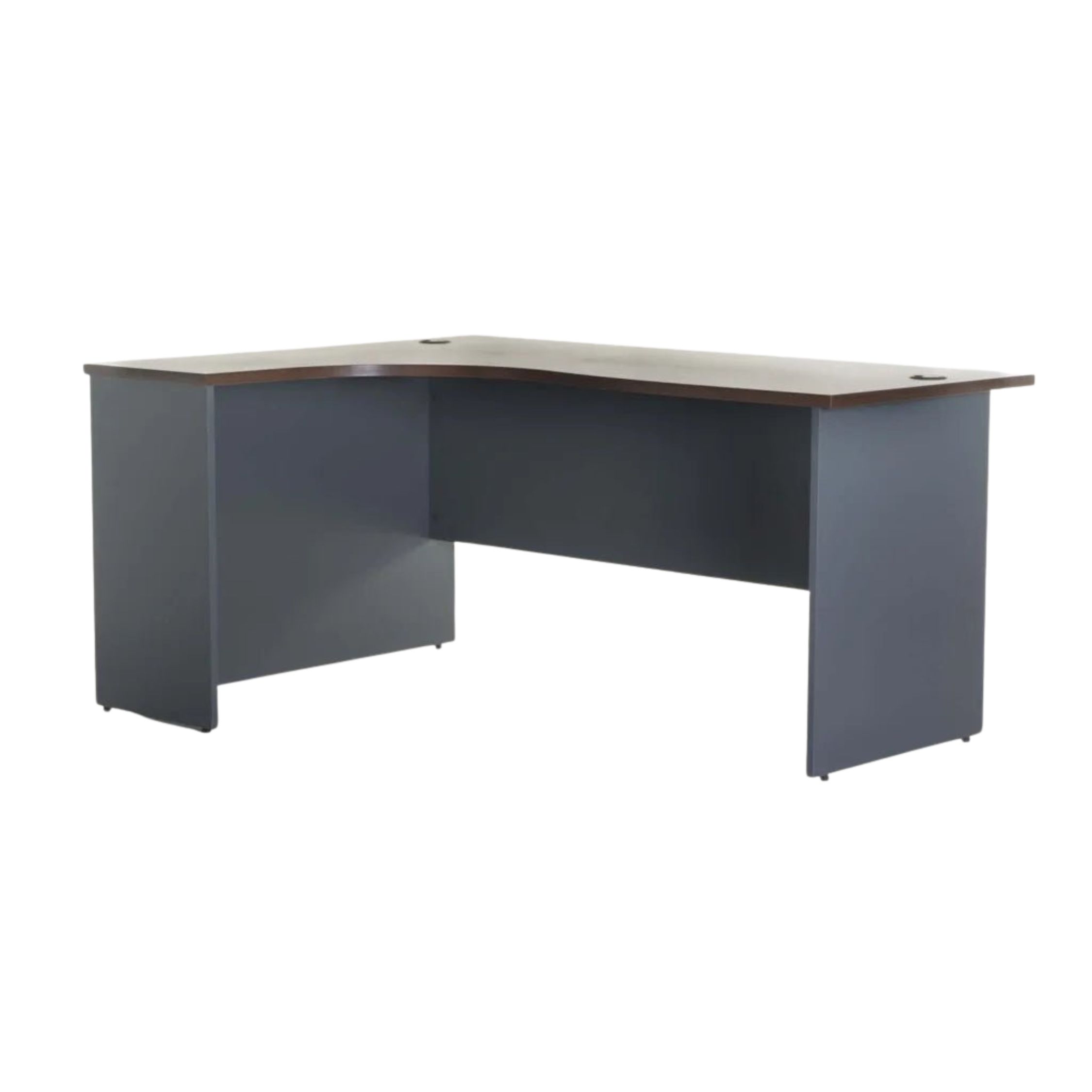 Right-Sided L-Shaped Corner Desk - Walnut