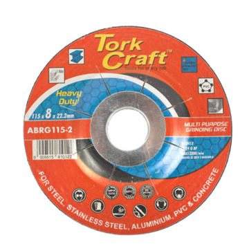 Tork Craft - Grinding Disc - 115mm x 8.0mm x 22.22mm - 4 Pack