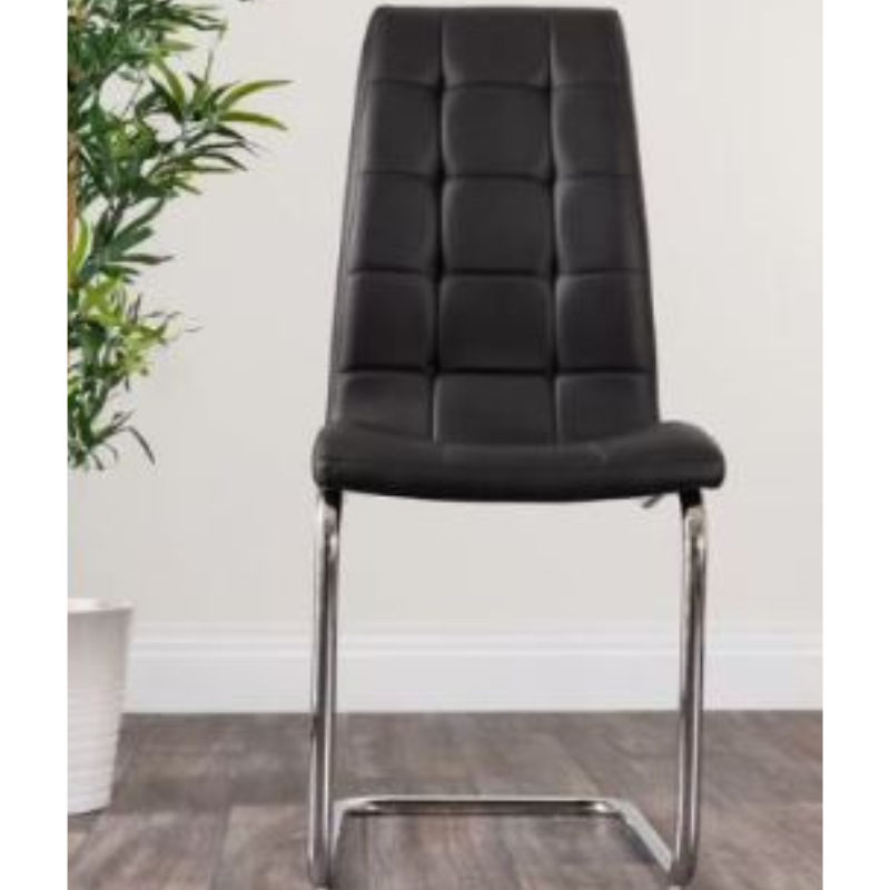 Atlanta Faux Leather Chair-Black