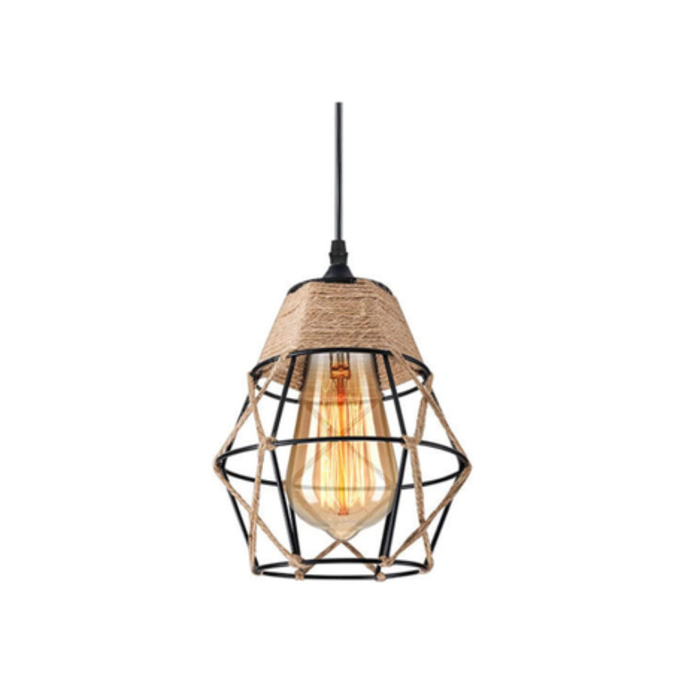 Farmhouse Hemp Rope Pendant Light