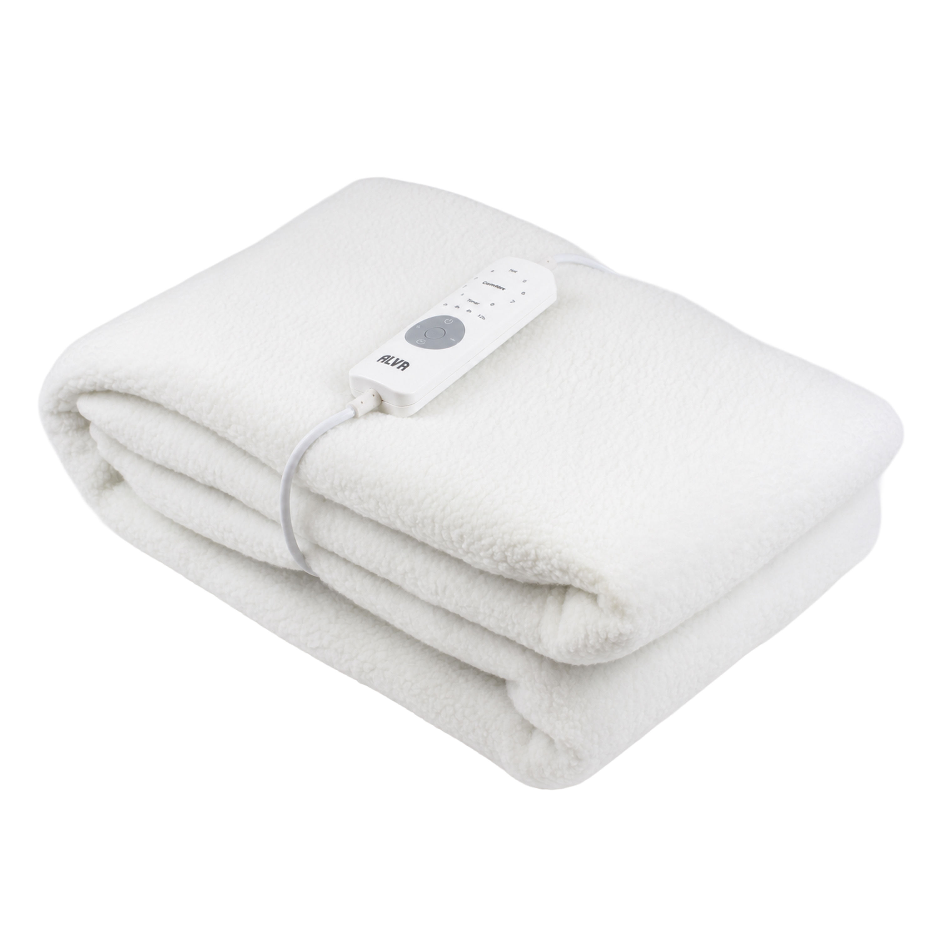 ALVA Single Sherpa Fleece Fitted Electric Blanket W/ Elastic 91x188 Single 8 Heat Setting Controller with Timer 12 Month Warranty