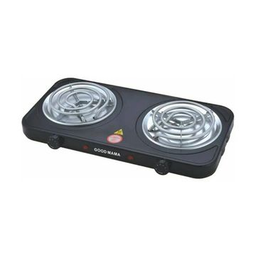Good mama Electric 2 Plate Spiral Stove Radiant Cooktop (Black, Jog Dial)