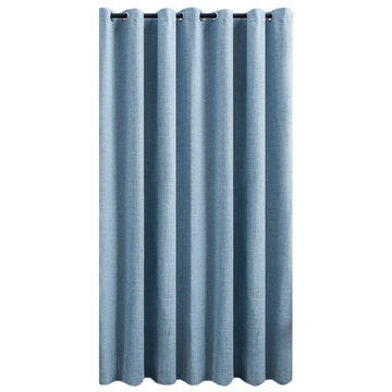 Matoc Readymade Curtain -100% Blackout -BlueGrey -Eyelet -285cm W x 221cm H