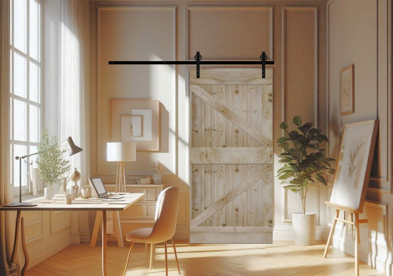 Modern Rustic British Brace Plank Door with Hardware Kit (2100mm x 920mm)