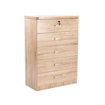 Vividitto - Barachiel 5 Drawer Chest - Oak