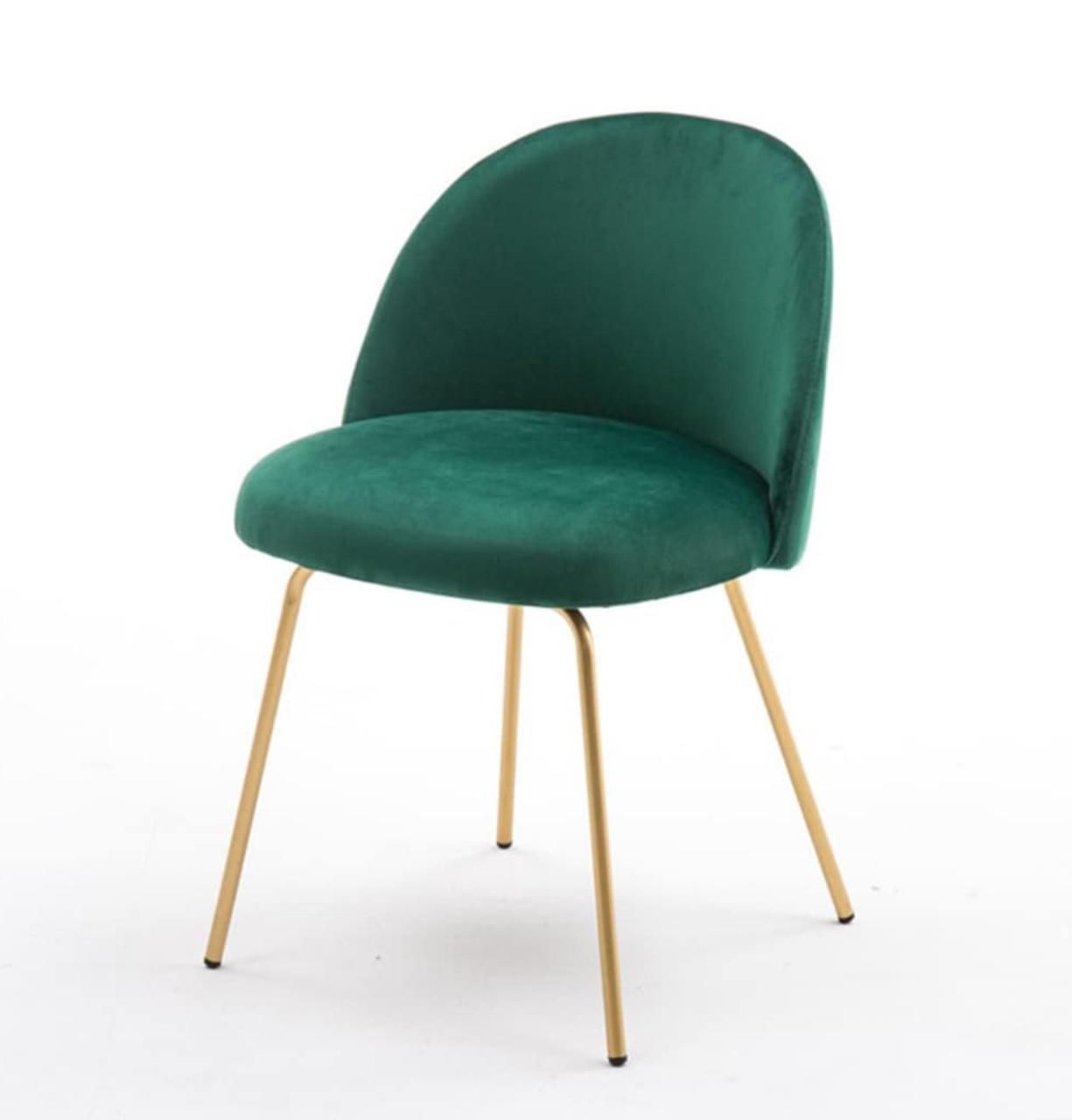 Asher Dinning Chairs with Gold Legs Set of 2 Green