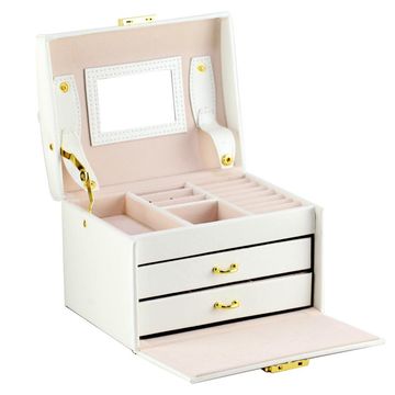 3Tier Jewelry Storage Organizer Lockable Box