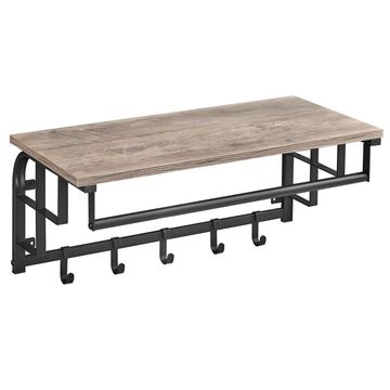 Bragg Havana Wall Mounted Coat Rack, Greige