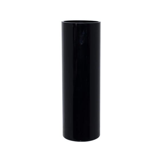 BLACK CYLINDER VASE 30X10CM