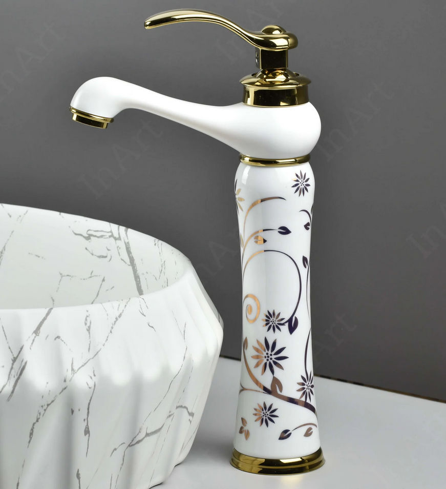 VINTAGE BASIN MIXER - WHITE ART ANTIQUE (PLASTIC)