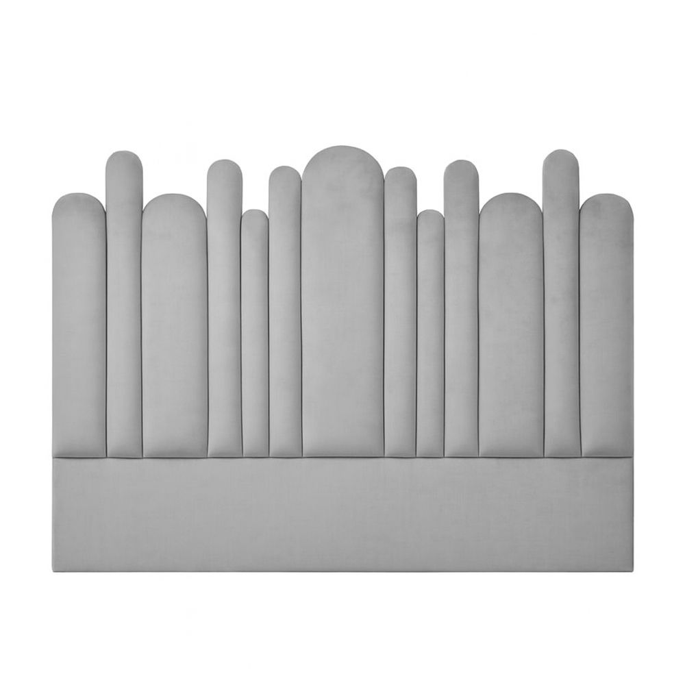 Yardley Artisty Velvet Overlap Headboard Only King Bone