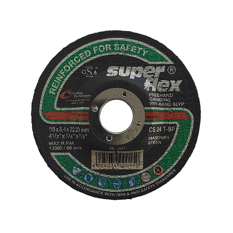 SUPERFLEX Abrasive Disc Grinding Stone 115mm x 6mm x 22.2mm