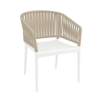 Siesta exclusive Portofino Arm Chair - White-Taupe