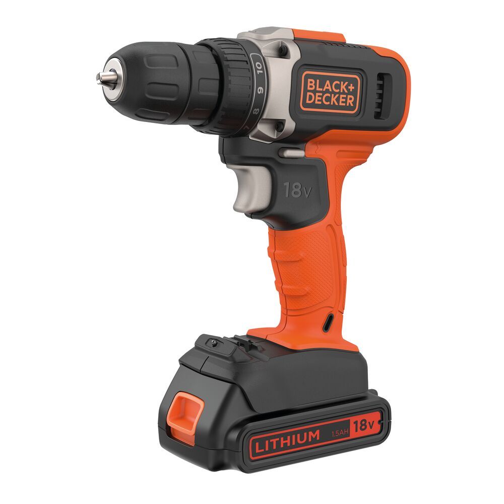 Black & Decker 18V 2 Speed Drill Driver & 1x 1.5Ah Batt |BCD002C1-QW