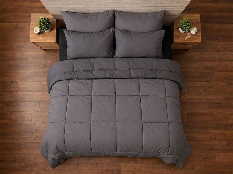 Everyday Collection Reversible Comforter Set - 90 GSM - King - Super King - Gray Flannel - Castlerock (06 Sets)