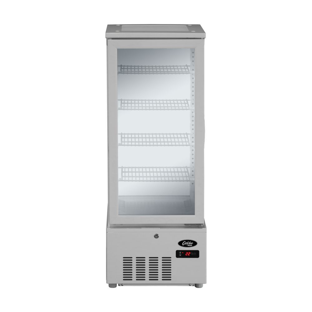 Refrigerated glass display cabinet - 92Lt, White - GALILEO