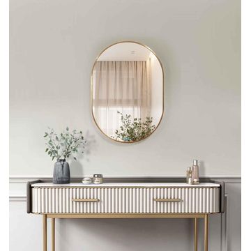 Paramount Mirrors & Prints - Aura Pill Mirror – Small Gold