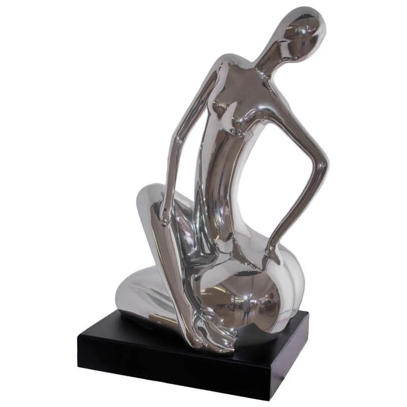 KCW-Sitting Silver Figurine