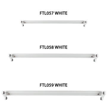 T8 LED PVC Open Channel Fitting